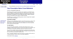 Desktop Screenshot of prescription-europe.com